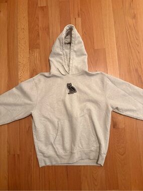 Light Gray Men's Hoodie with Owl Logo